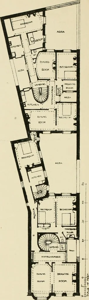 An illustration from Flats, urban houses and cottage homes; a companion volume to "The British home of to-day";, 1906, leaf 118