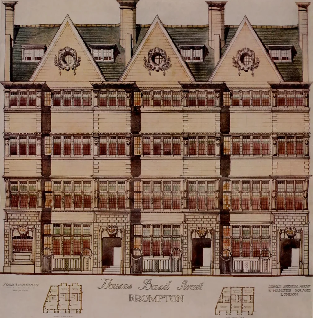 An illustration from Flats, urban houses and cottage homes; a companion volume to "The British home of to-day";, 1906, leaf 148