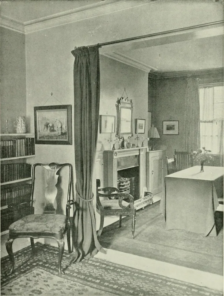 An illustration from Flats, urban houses and cottage homes; a companion volume to "The British home of to-day";, 1906, leaf 155