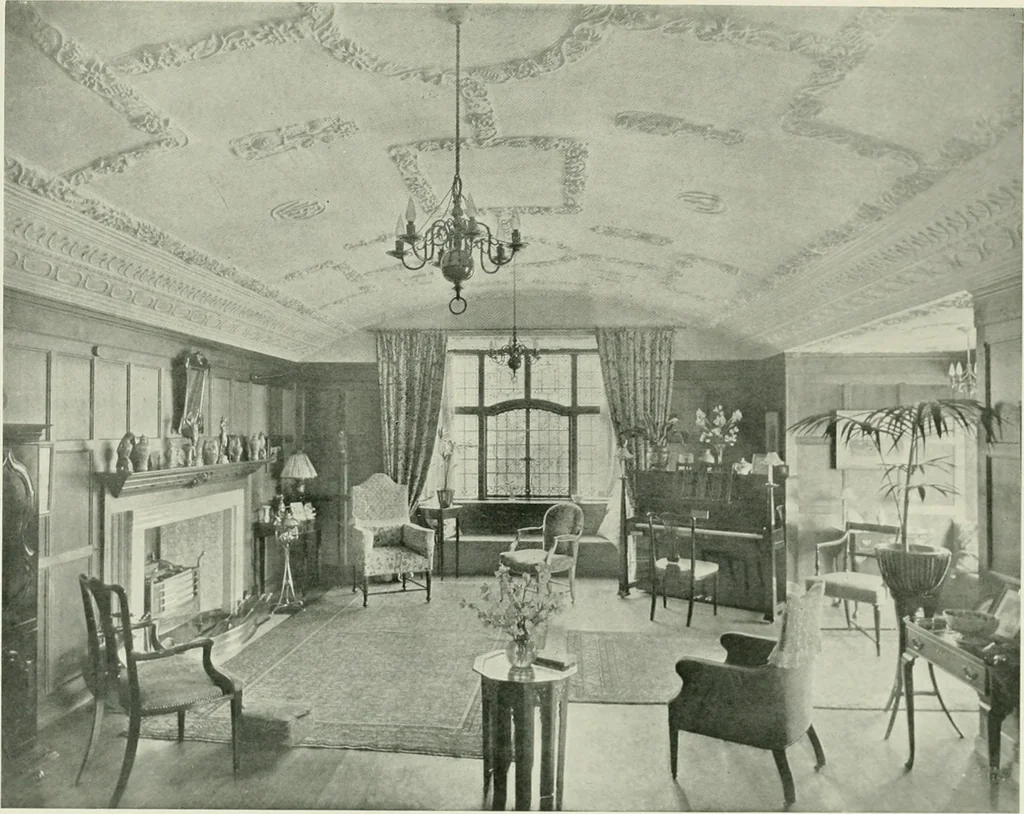 An illustration from Flats, urban houses and cottage homes; a companion volume to "The British home of to-day";, 1906, leaf 163
