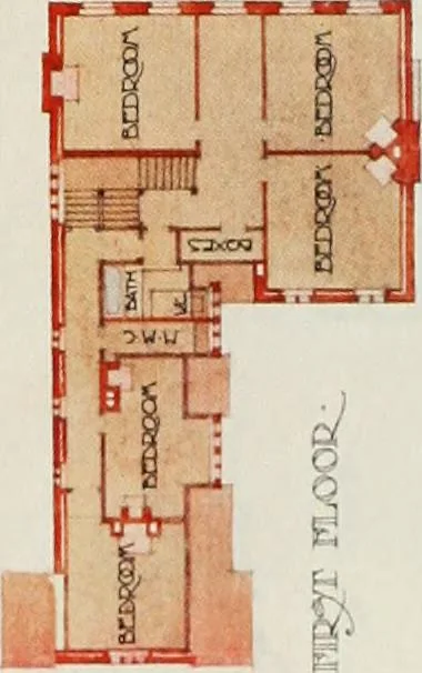 An illustration from Flats, urban houses and cottage homes; a companion volume to "The British home of to-day";, 1906, leaf 171