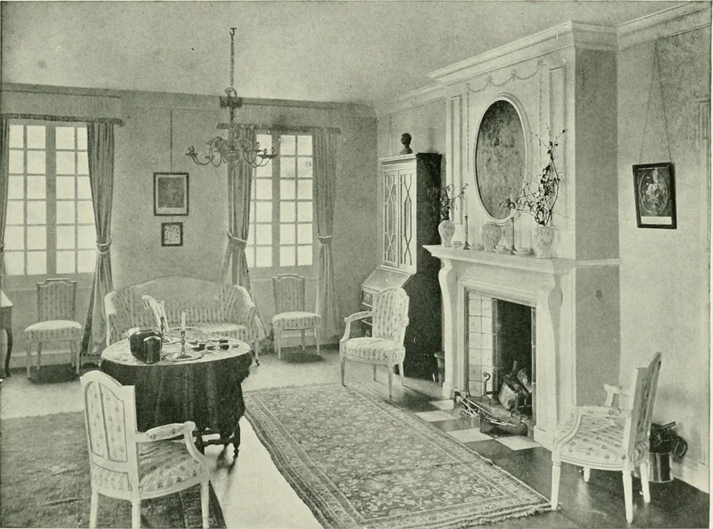 An illustration from Flats, urban houses and cottage homes; a companion volume to "The British home of to-day";, 1906, leaf 173