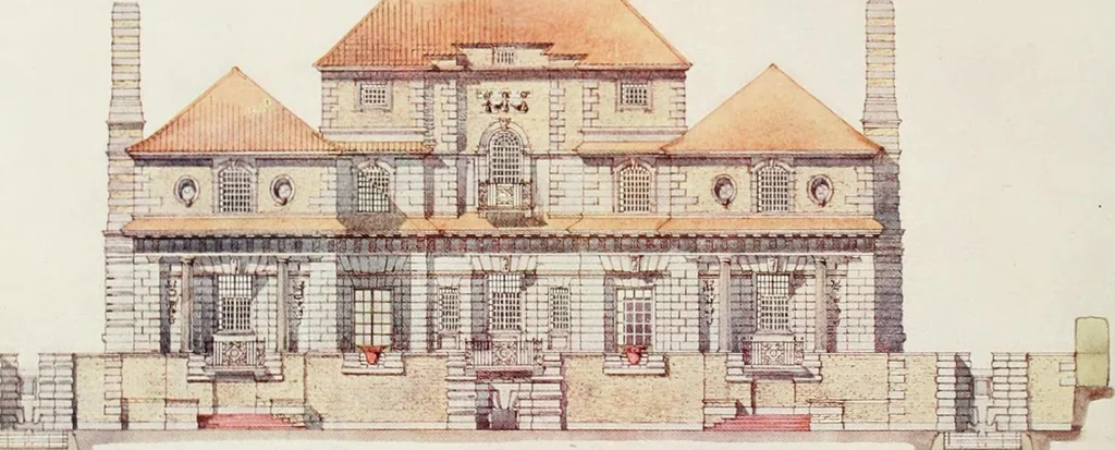 An illustration from Flats, urban houses and cottage homes; a companion volume to "The British home of to-day";, 1906, leaf 178