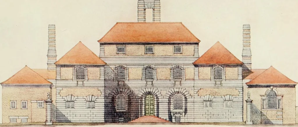 An illustration from Flats, urban houses and cottage homes; a companion volume to "The British home of to-day";, 1906, leaf 179