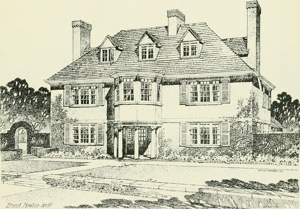 An illustration from Flats, urban houses and cottage homes; a companion volume to "The British home of to-day";, 1906, leaf 181