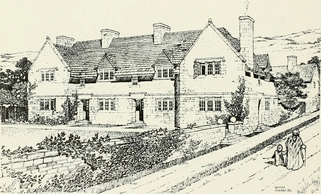 An illustration from Flats, urban houses and cottage homes; a companion volume to "The British home of to-day";, 1906, leaf 182