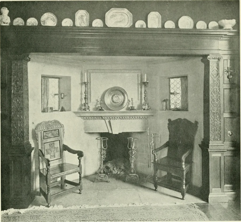 An illustration from Flats, urban houses and cottage homes; a companion volume to "The British home of to-day";, 1906, leaf 187