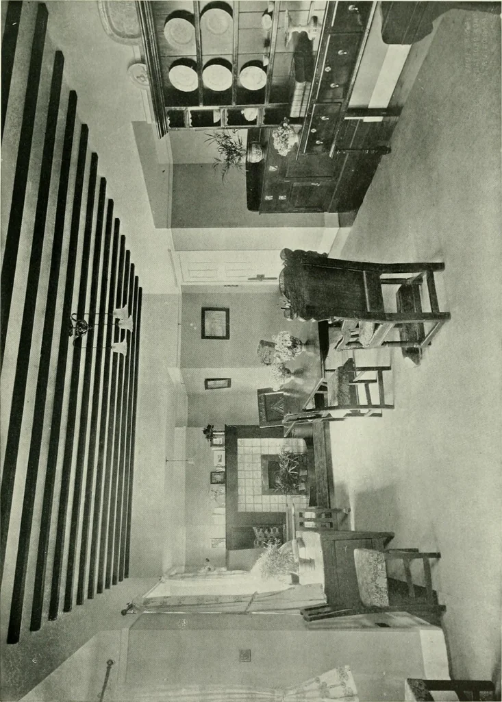 An illustration from Flats, urban houses and cottage homes; a companion volume to "The British home of to-day";, 1906, leaf 189