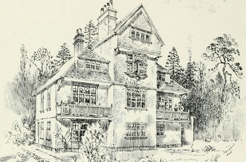 An illustration from Flats, urban houses and cottage homes; a companion volume to "The British home of to-day";, 1906, leaf 194