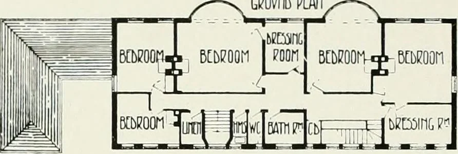 An illustration from Flats, urban houses and cottage homes; a companion volume to "The British home of to-day";, 1906, leaf 200