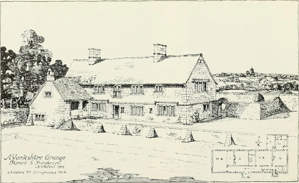 An illustration from Flats, urban houses and cottage homes; a companion volume to "The British home of to-day";, 1906, leaf 202