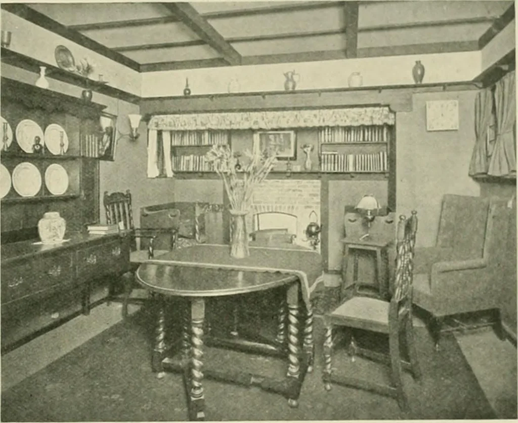 An illustration from Flats, urban houses and cottage homes; a companion volume to "The British home of to-day";, 1906, leaf 205