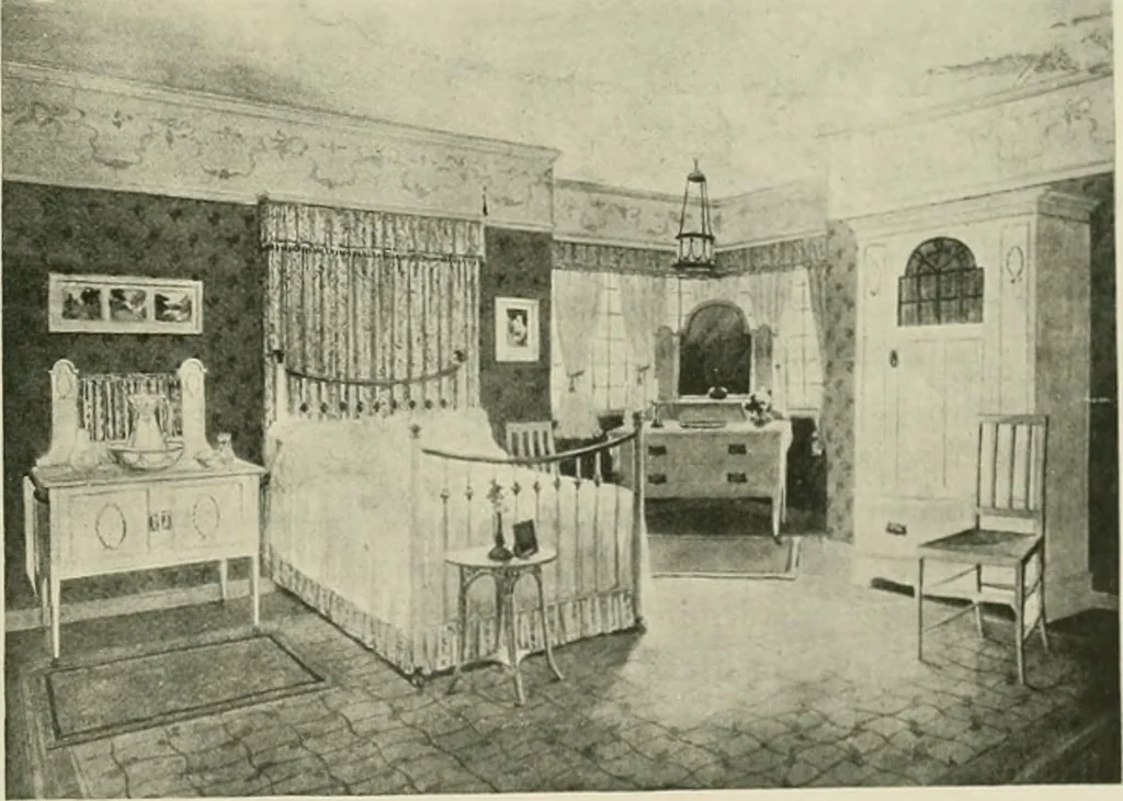 An illustration from Flats, urban houses and cottage homes; a companion volume to "The British home of to-day";, 1906, leaf 207