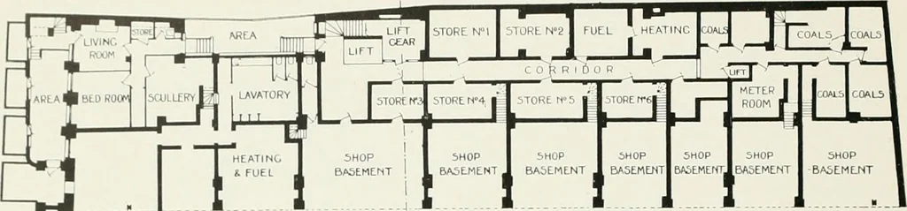 An illustration from Flats, urban houses and cottage homes; a companion volume to "The British home of to-day";, 1906, leaf 38