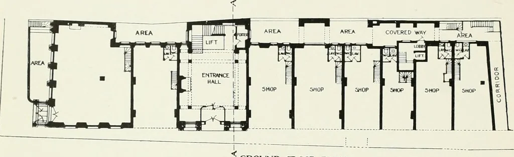 An illustration from Flats, urban houses and cottage homes; a companion volume to "The British home of to-day";, 1906, leaf 38