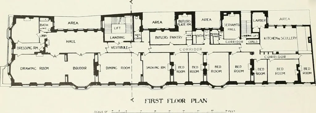 An illustration from Flats, urban houses and cottage homes; a companion volume to "The British home of to-day";, 1906, leaf 38