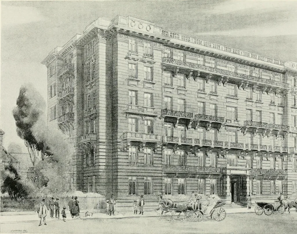 An illustration from Flats, urban houses and cottage homes; a companion volume to "The British home of to-day";, 1906, leaf 40