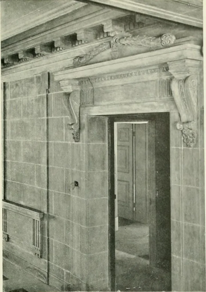 An illustration from Flats, urban houses and cottage homes; a companion volume to "The British home of to-day";, 1906, leaf 43