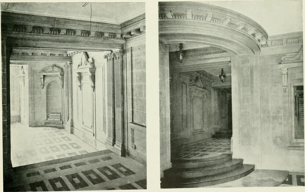 An illustration from Flats, urban houses and cottage homes; a companion volume to "The British home of to-day";, 1906, leaf 43
