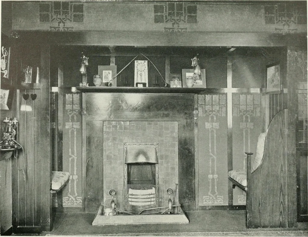 An illustration from Flats, urban houses and cottage homes; a companion volume to "The British home of to-day";, 1906, leaf 46