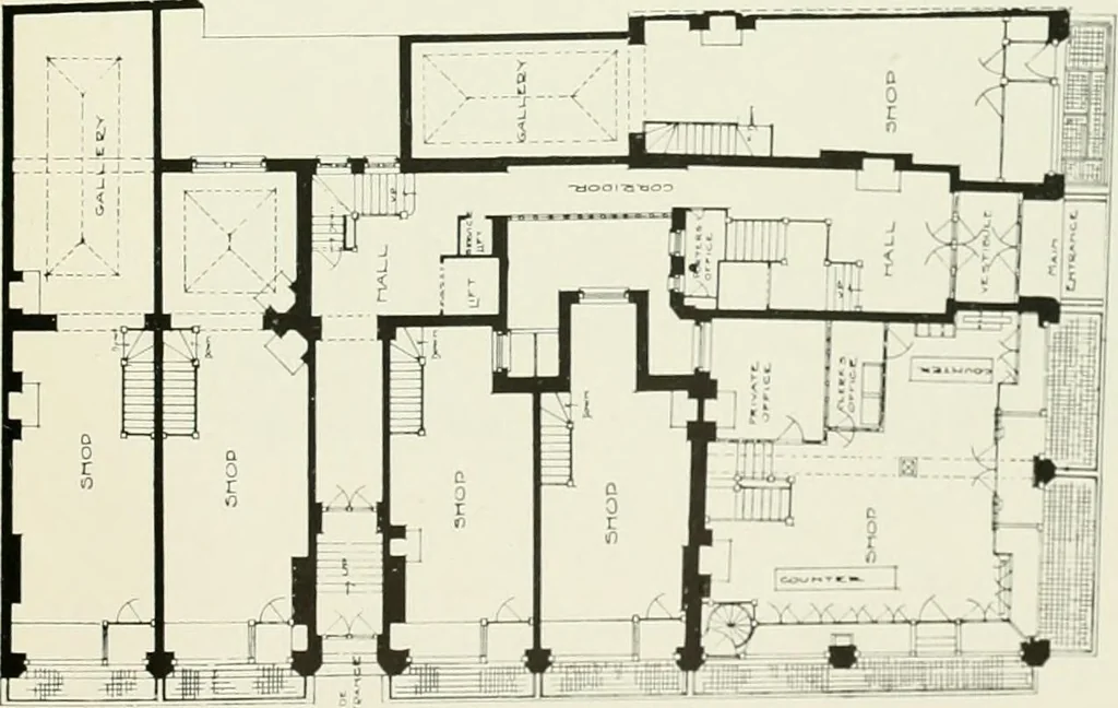 An illustration from Flats, urban houses and cottage homes; a companion volume to "The British home of to-day";, 1906, leaf 49