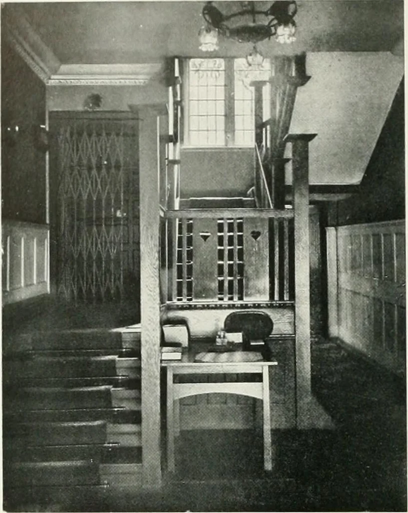 An illustration from Flats, urban houses and cottage homes; a companion volume to "The British home of to-day";, 1906, leaf 50