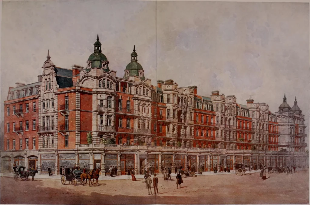 An illustration from Flats, urban houses and cottage homes; a companion volume to "The British home of to-day";, 1906, leaf 54