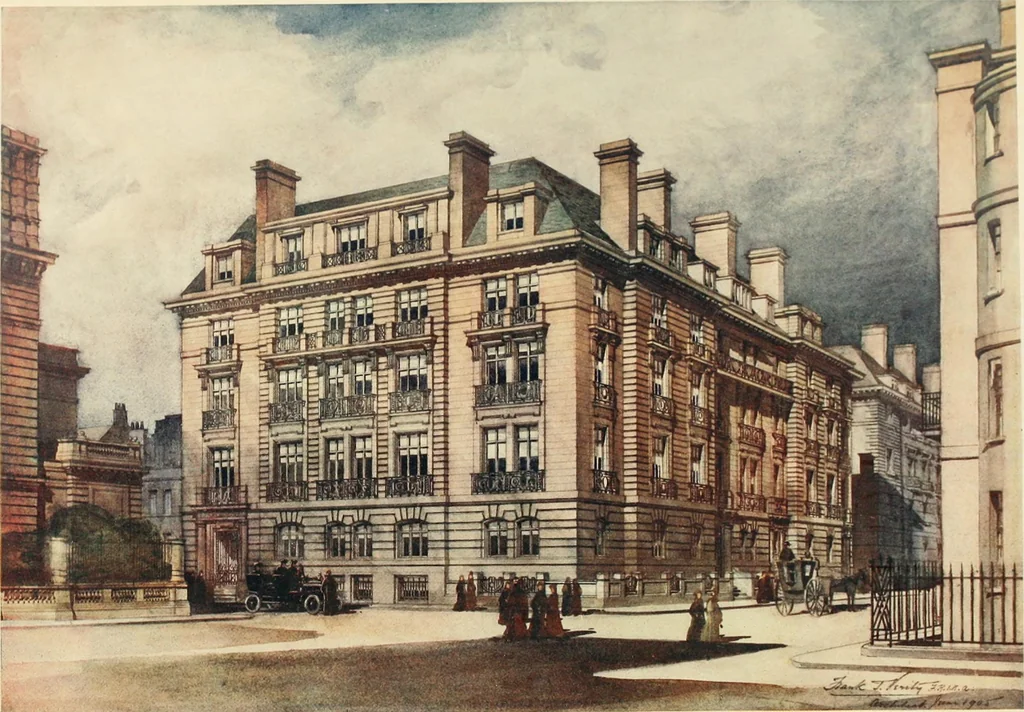 An illustration from Flats, urban houses and cottage homes; a companion volume to "The British home of to-day";, 1906, leaf 6