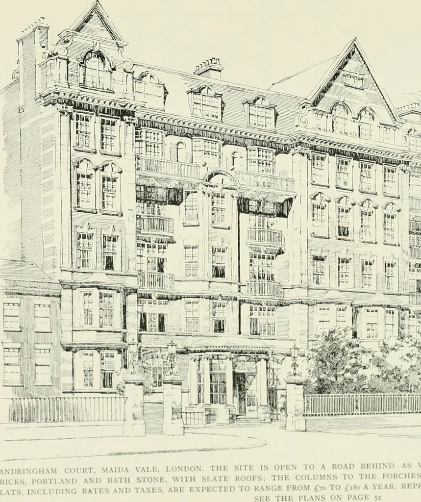 An illustration from Flats, urban houses and cottage homes; a companion volume to "The British home of to-day";, 1906, leaf 67