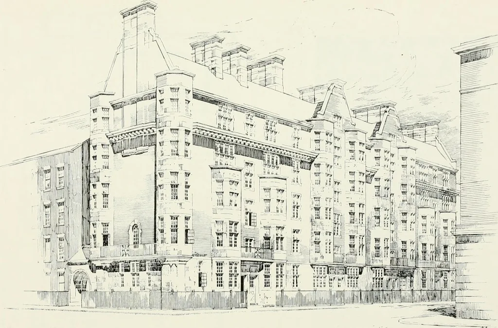 An illustration from Flats, urban houses and cottage homes; a companion volume to "The British home of to-day";, 1906, leaf 70