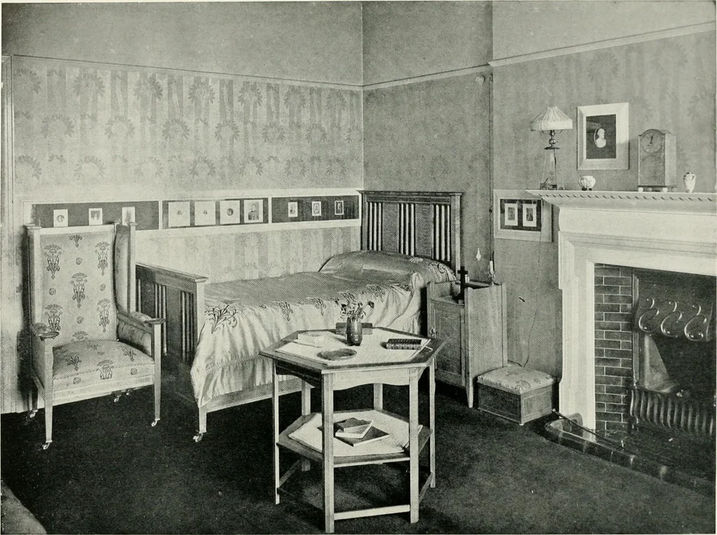 An illustration from Flats, urban houses and cottage homes; a companion volume to "The British home of to-day";, 1906, leaf 72