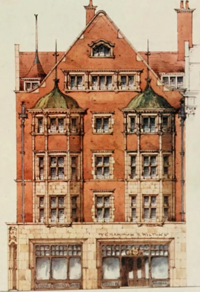 An illustration from Flats, urban houses and cottage homes; a companion volume to "The British home of to-day";, 1906, leaf 73