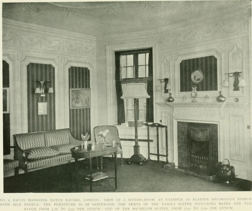 An illustration from Flats, urban houses and cottage homes; a companion volume to "The British home of to-day";, 1906, leaf 75