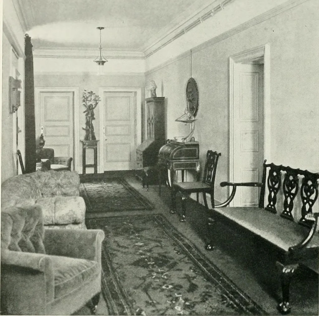 An illustration from Flats, urban houses and cottage homes; a companion volume to "The British home of to-day";, 1906, leaf 88