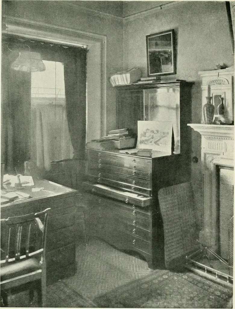 An illustration from Flats, urban houses and cottage homes; a companion volume to "The British home of to-day";, 1906, leaf 91