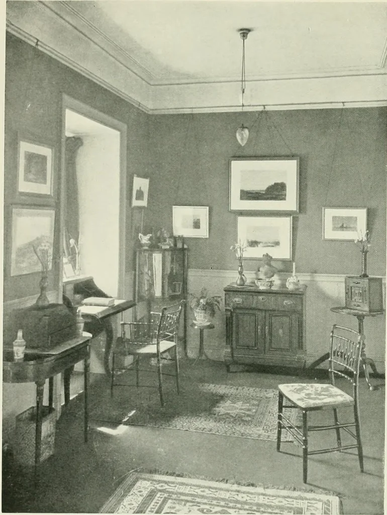 An illustration from Flats, urban houses and cottage homes; a companion volume to "The British home of to-day";, 1906, leaf 91