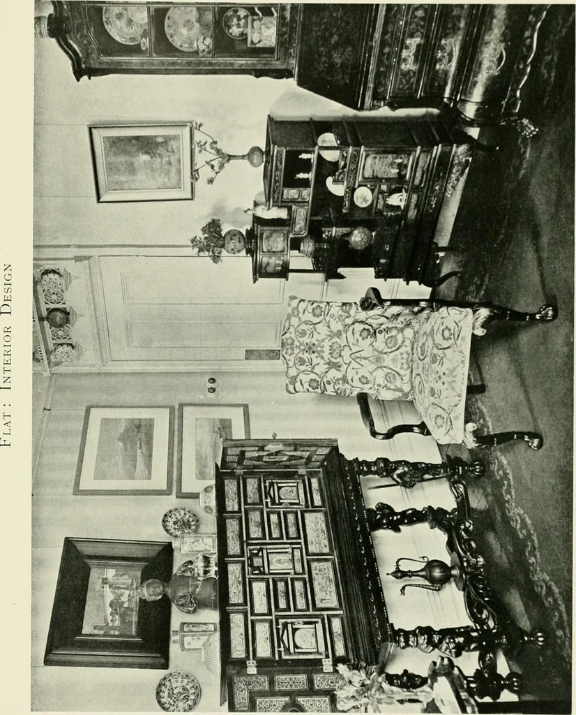 An illustration from Flats, urban houses and cottage homes; a companion volume to "The British home of to-day";, 1906, leaf 99