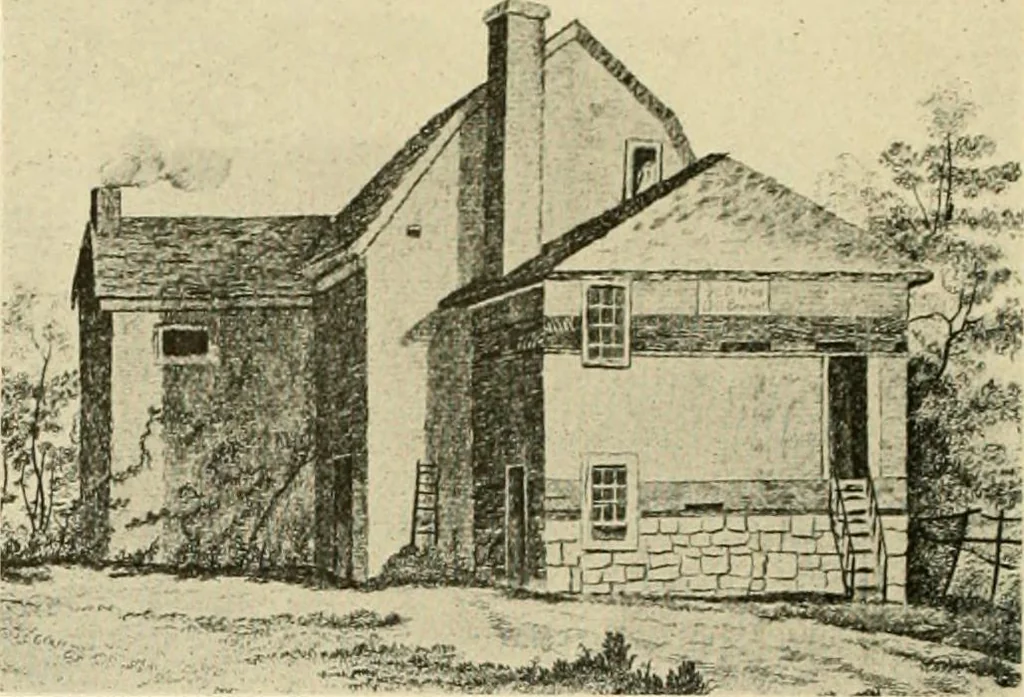 An illustration from "Flems" views of old Pittsburgh : a portfolio of the past precious with memories, 1905, leaf 11