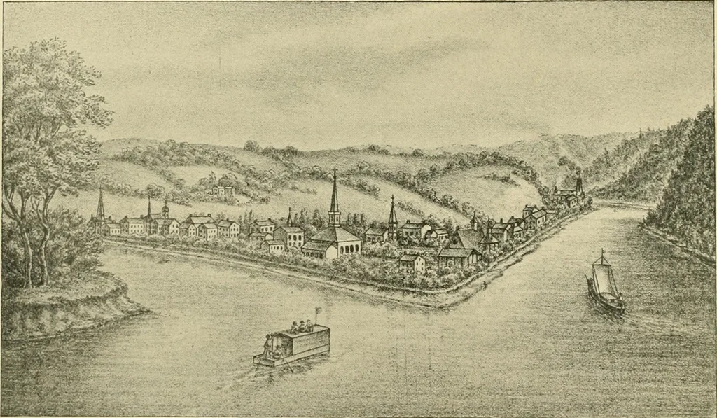 An illustration from "Flems" views of old Pittsburgh : a portfolio of the past precious with memories, 1905, leaf 13