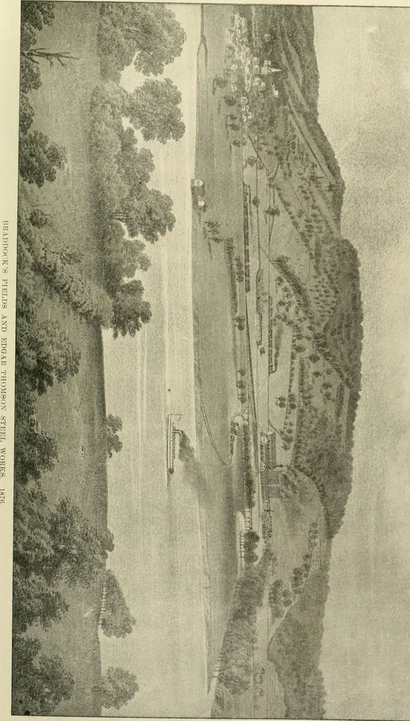 An illustration from "Flems" views of old Pittsburgh : a portfolio of the past precious with memories, 1905, leaf 22