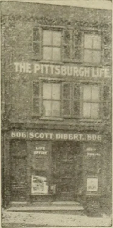 An illustration from "Flems" views of old Pittsburgh : a portfolio of the past precious with memories, 1905, leaf 24