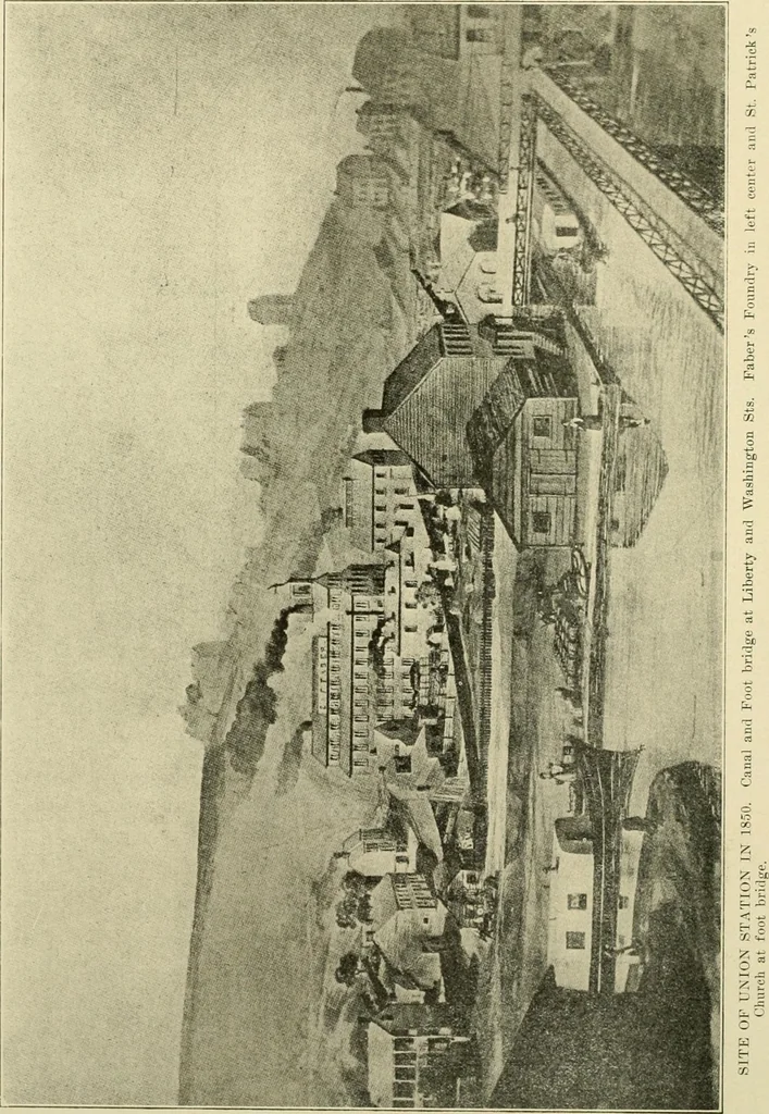 An illustration from "Flems" views of old Pittsburgh : a portfolio of the past precious with memories, 1905, leaf 25