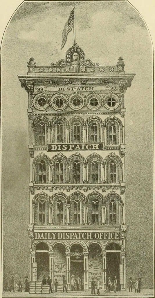 An illustration from "Flems" views of old Pittsburgh : a portfolio of the past precious with memories, 1905, leaf 29
