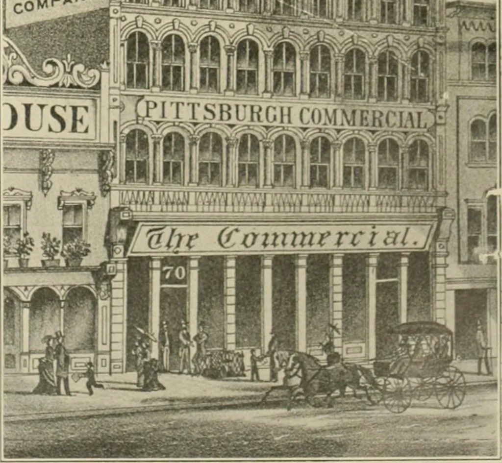 An illustration from "Flems" views of old Pittsburgh : a portfolio of the past precious with memories, 1905, leaf 30