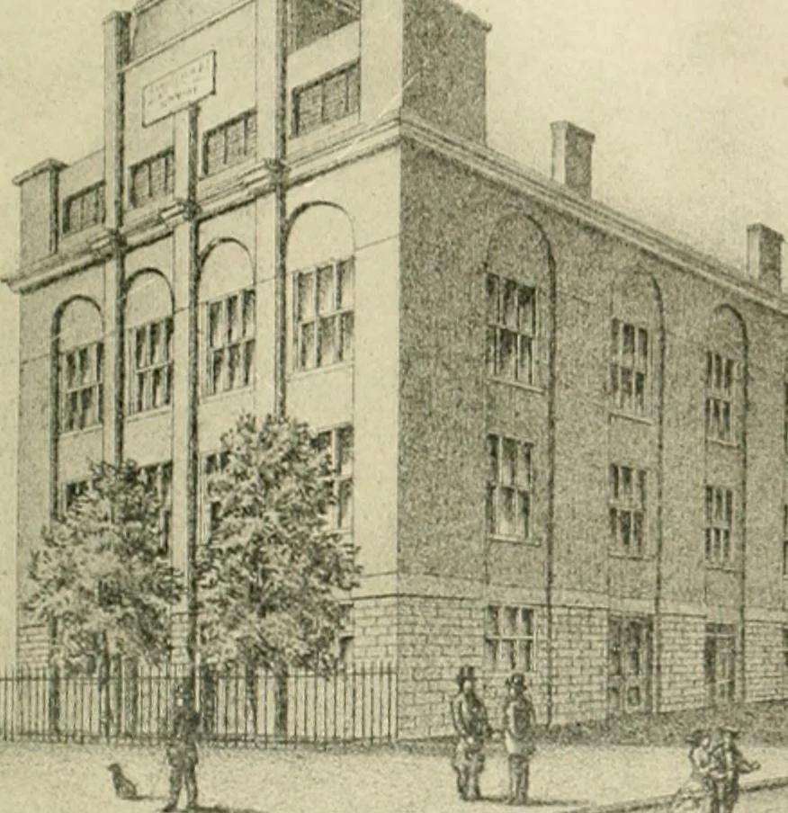 An illustration from "Flems" views of old Pittsburgh : a portfolio of the past precious with memories, 1905, leaf 32