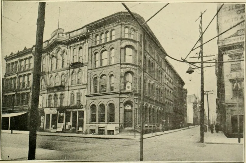 An illustration from "Flems" views of old Pittsburgh : a portfolio of the past precious with memories, 1905, leaf 32