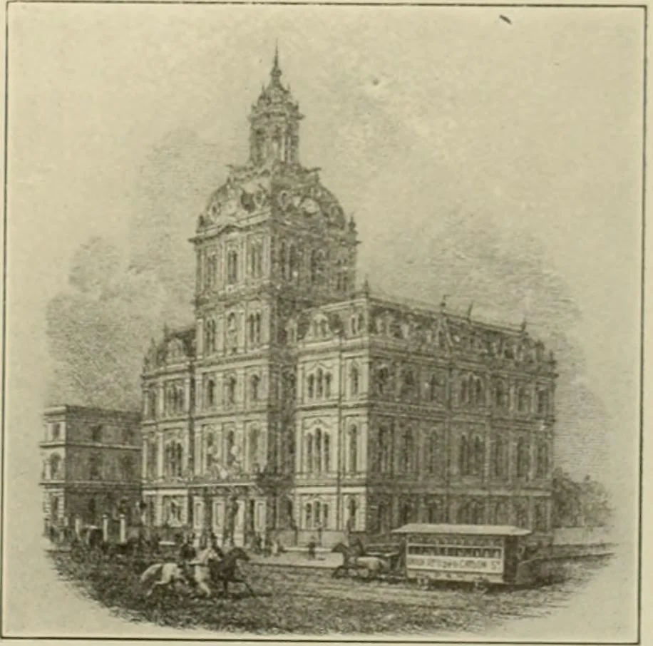 An illustration from "Flems" views of old Pittsburgh : a portfolio of the past precious with memories, 1905, leaf 32