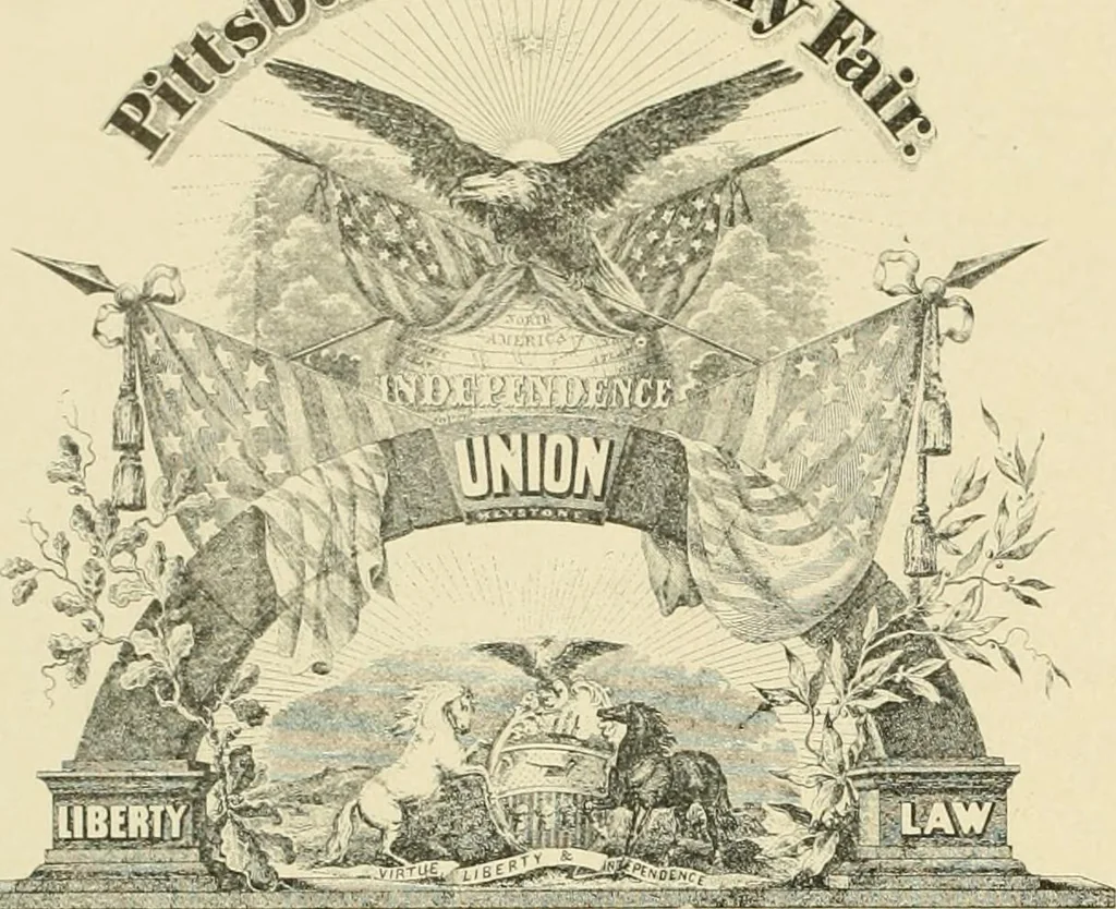 An illustration from "Flems" views of old Pittsburgh : a portfolio of the past precious with memories, 1905, leaf 33