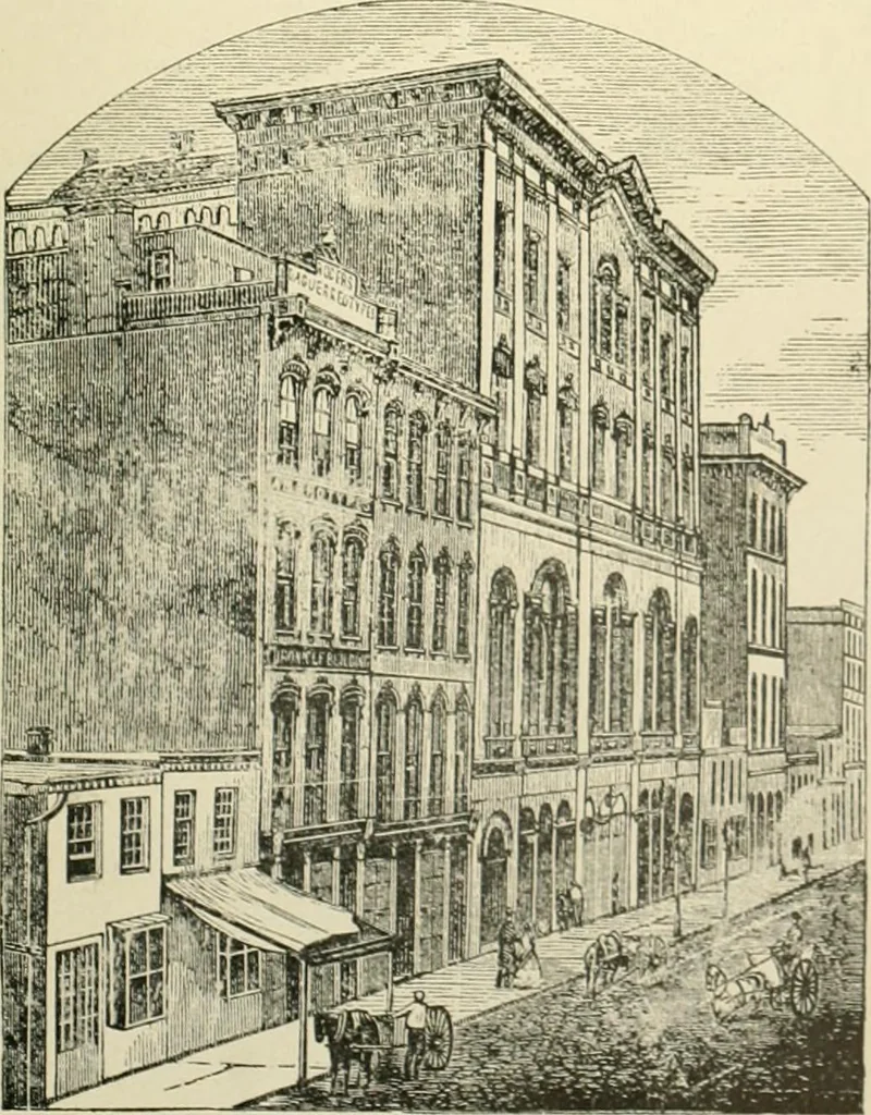 An illustration from "Flems" views of old Pittsburgh : a portfolio of the past precious with memories, 1905, leaf 34