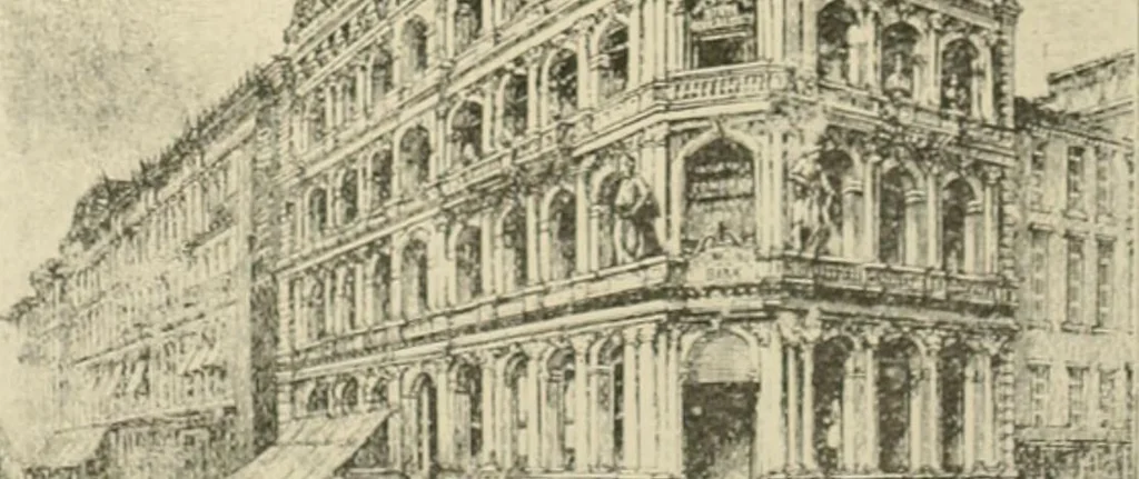 An illustration from "Flems" views of old Pittsburgh : a portfolio of the past precious with memories, 1905, leaf 34